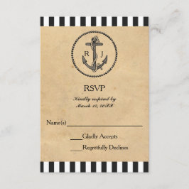 Nautical Anchor - RSVP-reactiekaart RSVP Kaartje