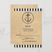  Nautical Anchor - RSVP-reactiekaart RSVP Kaartje (Voorkant / Achterkant)