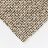 Nautical Anchor Rustic Burlap Familienaam Fleece Deken (Hoek)