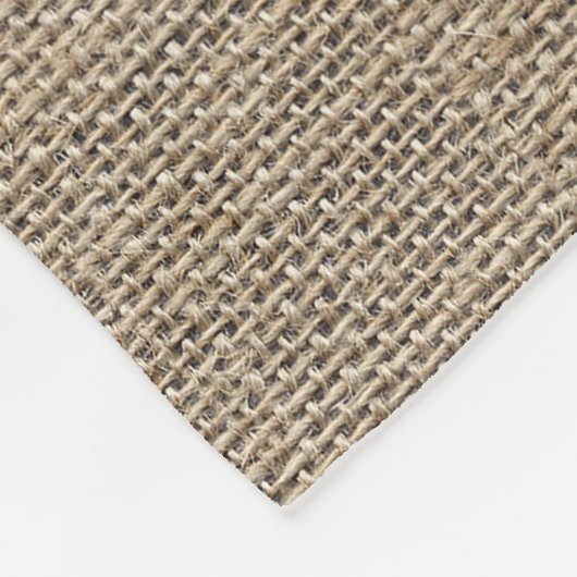 Nautical Anchor Rustic Burlap Familienaam Fleece Deken (Hoek)