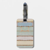 Nautical Anchor Rustic Wood Familienaam Bagagelabel (Achterkant verticaal)