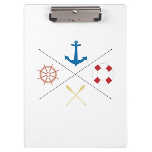 Nautical Anchor Sail Sailboat Ore Clip Board Klembord (Voorkant)