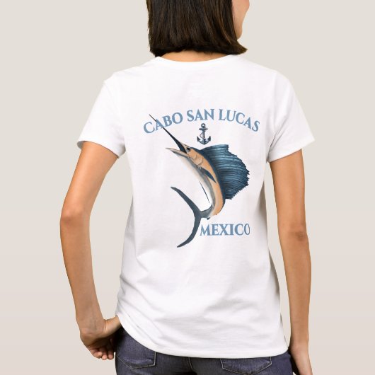 Nautical Anchor Sailfish Cabo San Lucas T-shirt (Achterkant)
