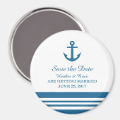 Nautical Anchor Save the Date Magnet (Voorkant / Achterkant)