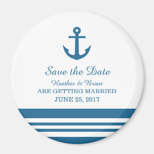 Nautical Anchor Save the Date Magnet