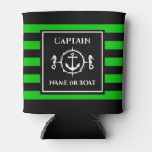 Nautical Anchor Seahorse Captain Naam of Boot Limo Blikjeskoeler (Voorkant)