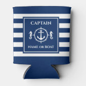 Nautical Anchor Seahorse Kapitein Naam of Boot Mar Blikjeskoeler (Voorkant)