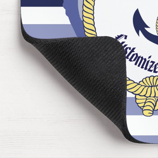 Nautical Anchor/Seaman knot/Customize name, # Muismat (Hoek)