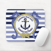 Nautical Anchor/Seaman knot/Customize name, # Muismat (Met muis)