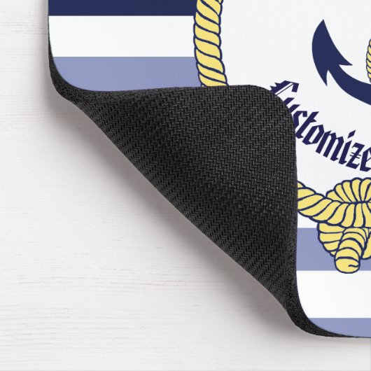 Nautical Anchor/Seaman knot/Customize name, # Muismat (Hoek)