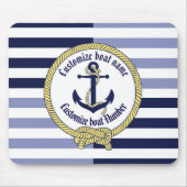 Nautical Anchor/Seaman knot/Customize name, # Muismat (Voorkant)