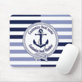 Nautical Anchor/Seaman knot/Customize name, # Muismat (Met muis)