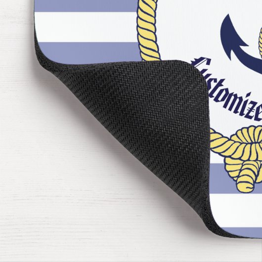 Nautical Anchor/Seaman's knot/Customize name, # Muismat (Hoek)