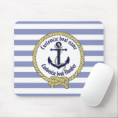 Nautical Anchor/Seaman's knot/Customize name, # Muismat (Met muis)