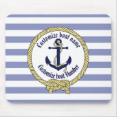 Nautical Anchor/Seaman's knot/Customize name, # Muismat