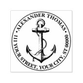  Nautical Anchor Ship Preppy Naam Adres Zelfinktende Stempel (Design)