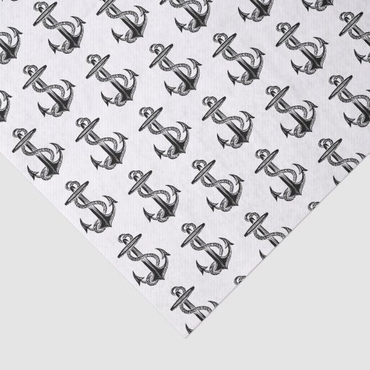 Nautical Anchor Ship Preppy Tissuepapier (Detail)