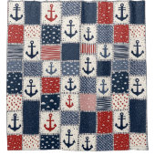 Nautical Anchor Shower Curtain Douchegordijn (Voorkant)