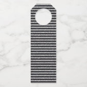 Nautical Anchor Silver Black Stripes Weddenschap Flessenhanger (Achterkant)