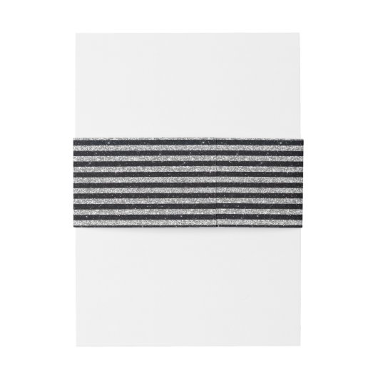 Nautical Anchor Silver Black Stripes Weddenschap Uitnodigingen Wikkel (Achterkant Voorbeeld)