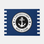 Nautical Anchor Stars Captain Cabin Boot Naam Deurmat (Voorkant)
