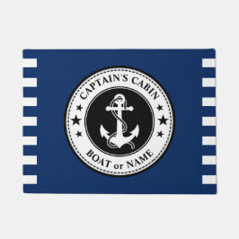 Nautical Anchor Stars Captain Cabin Boot Naam Deurmat