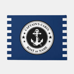 Nautical Anchor Stars Kapitein Cabin Boat Naam Deurmat