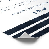 Nautical Anchor Stripes Wedding Oh Snap Sign Poster (Hoek)