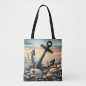 Nautical Anchor Tote Bag (Voorkant)