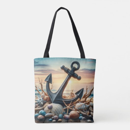 Nautical Anchor Tote Bag  (Achterkant)