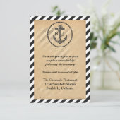  Nautical Anchor - Uitnodiging tot ontvangst (Staand voorkant)