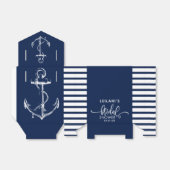 Nautical Anchor Vrijgezellenfeest Navy Blue Bedankdoosjes (Uitgevouwen)