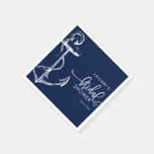 Nautical Anchor Vrijgezellenfeest Navy Servet (Hoek)