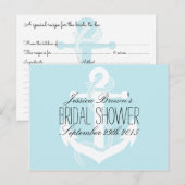 Nautical Anchor Vrijgezellenfeest Recipe Kaarten (Voorkant / Achterkant)