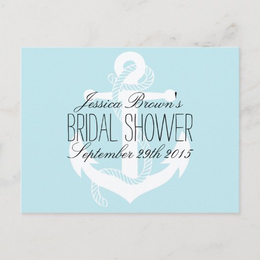 Nautical Anchor Vrijgezellenfeest Recipe Kaarten (Voorkant)