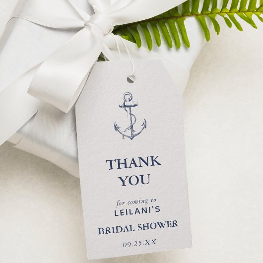 Nautical Anchor Vrijgezellenfeest White Bedankt Cadeaulabel