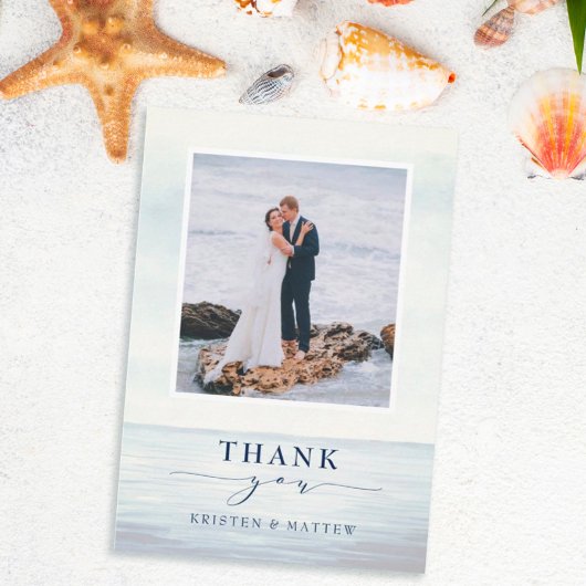 Nautical Anchor Watercolor Ocean Bedankkaart