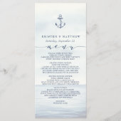 Nautical Anchor Waterverf Ocean Menu (Voorkant)