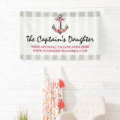 Nautical Anchor Waterverf Rozen Beach Boutique Spandoek (Insitu)