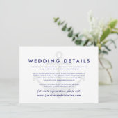 Nautical Anchor Weddenschap Details Enclosure Card Informatiekaartje (Staand voorkant)