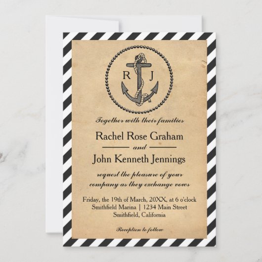  Nautical Anchor - Weddenschap Kaart (Voorkant)