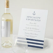 Nautical Anchor Wedding Bar Sign Reclamebord Met Voetstuk