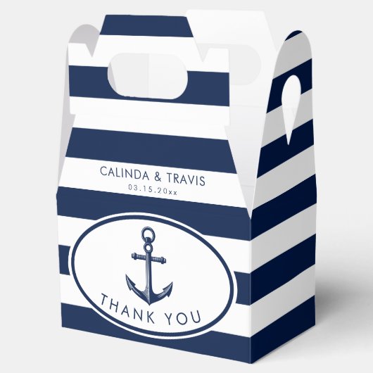 Nautical Anchor Wedding Bedankdoosjes (Geopend)