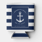 Nautical Anchor Wedding Blikjeskoeler (Voorkant)