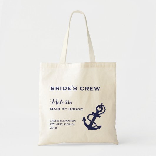 Nautical Anchor Wedding Canvas tas (Voorkant)