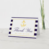 Nautical Anchor Wedding Dankuwel Folie Wenskaart (Voorkant)