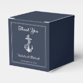 Nautical Anchor Wedding Favor Boxes Bedankdoosjes (Voorkant Zijde)