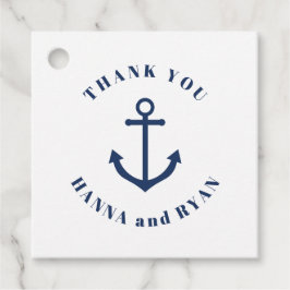 Nautical Anchor Wedding Favor Labels