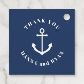 Nautical Anchor Wedding Favor Labels (Achterkant)