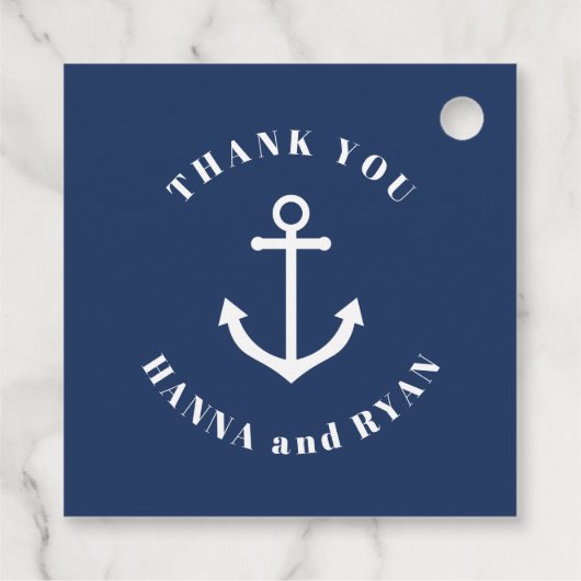 Nautical Anchor Wedding Favor Labels (Achterkant)